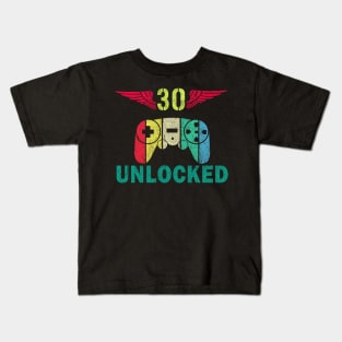 Level 30 Unlocked Awesome Since 1990 - Gamers lovers Kids T-Shirt